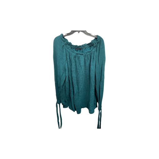 Zac & Rachel Teal Off-Shoulder Blouse - Women's Top