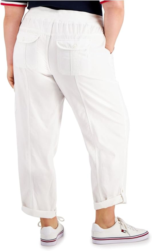 Tommy Hilfiger White Plus Size Cargo Pants - Women's Casual Wear - Image 2