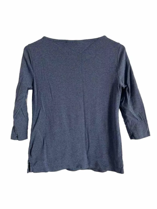 Karen Scott Gray Studded Boat Neck Top Small - Women's Blouse - Image 2