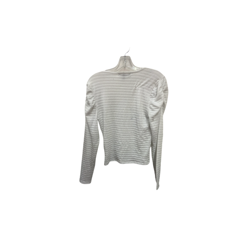 Derek Heart White Puff Sleeve Sweater - Size L - Women's Top - Image 2