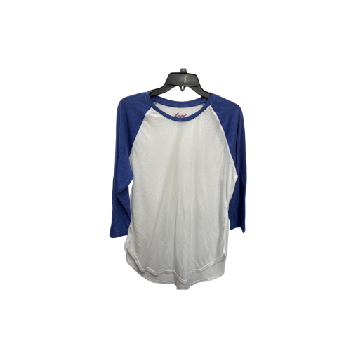 4Her Blue & White Raglan Tee XL - Women's Baseball Shirt