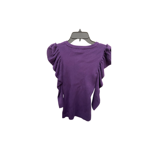 DKNY Purple Ribbed Sweater Top - Women's Clothing - No Size - Image 2