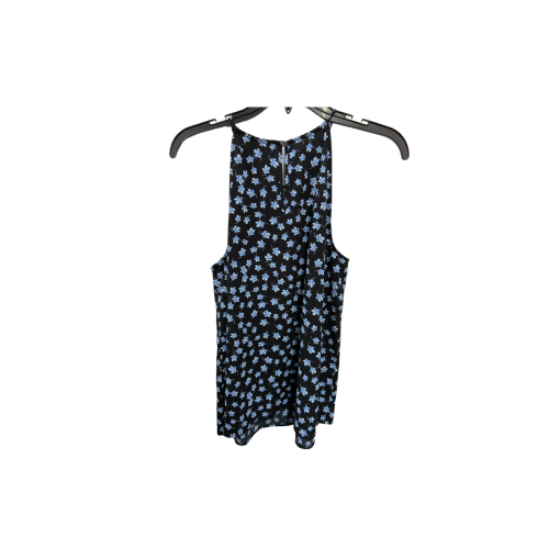 CeCe Floral Tank Top Black Blue Small Sleeveless Blouse - Image 2