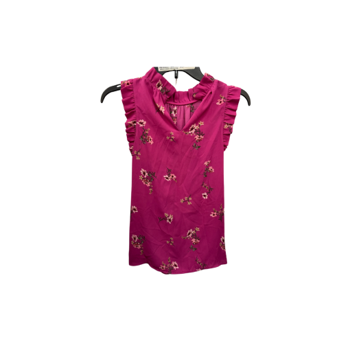 Vince Camuto Pink Floral Blouse XXS Sleeveless Top - Women's Shirts