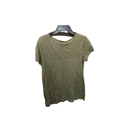 AK Sport Olive Green V-Neck T-Shirt Small - Women's Tops - Image 2