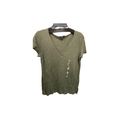 AK Sport Olive Green V-Neck T-Shirt Small - Women's Tops