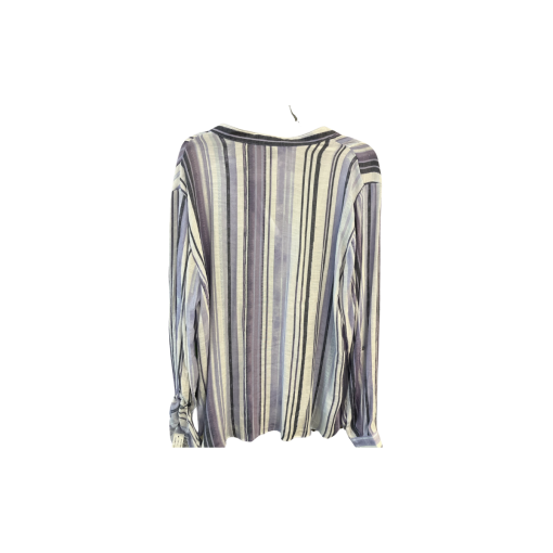 ZAC & RACHEL Striped Blouse XL Purple Women's Tops - Image 2