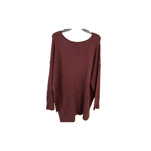 DEX Burgundy Sweater 1X Women's Tops |  | Plus Size - Image 2