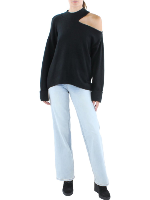 Riley & Rae Black Cut-Out Sweater Small - Women's Pullover Top