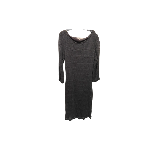 Sharagano Black Knit Dress Size 14 - Women's Midi Dress