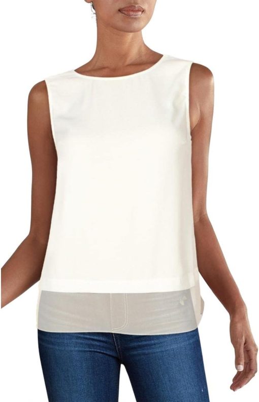 VINCE Camuto Ivory Sleeveless Top XS - Women's Blouse