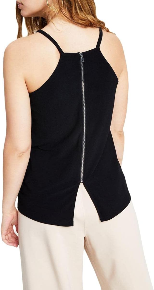 Bar III Black Cut-Out Tank Top - Petite Size - Women's Sleeveless Shirt - Image 2