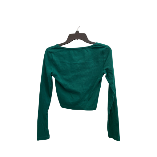 Tommy Jeans Green Ribbed Crop Top - XS - Women's Shirts - Image 2