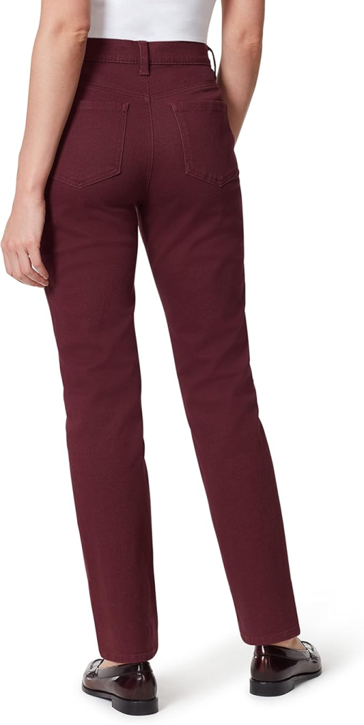 Amanda Jeans Women's Burgundy Tapered Leg Pants Size 8 - Jeans - Image 2