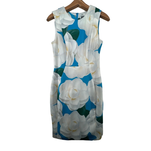 Karl Lagerfeld Floral Dress Blue White S Sleeveless Cocktail Dress