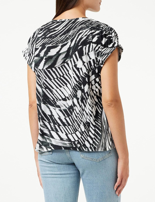 DKNY Black & White Print Top XL - Women's Blouse - Image 2