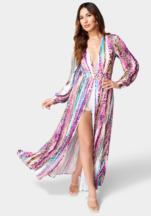 Bebe Multi Print Maxi Romper - XS - Women's Jumpsuit - Nordstrom