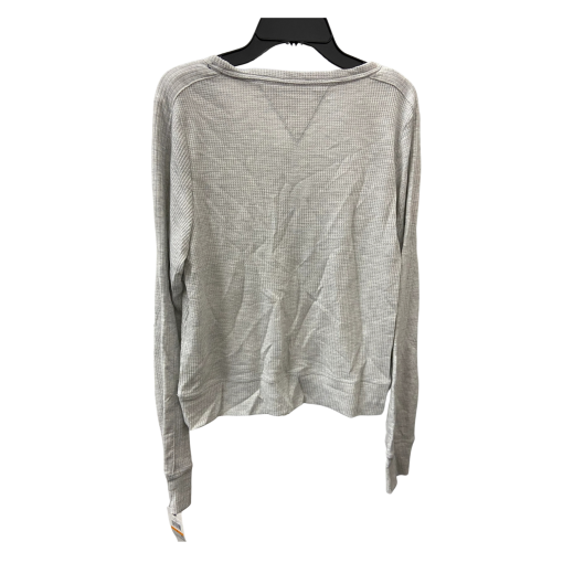 Tommy Hilfiger Gray Waffle Henley Shirt S - Women's Top - Image 2