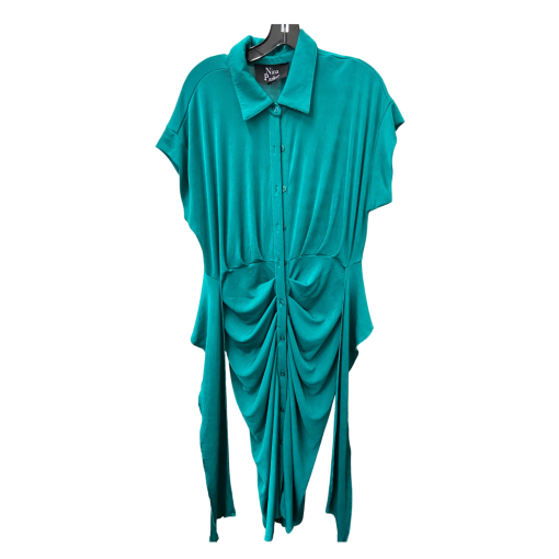 Nina Parker Teal Ruched Dress Plus Size 0X - Women's Dresses