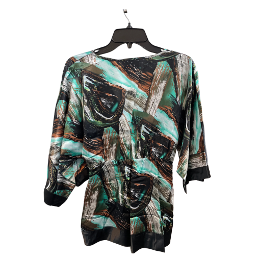 BCBGMAXAZRIA Green Print Blouse XS - Women's Tops - Image 2