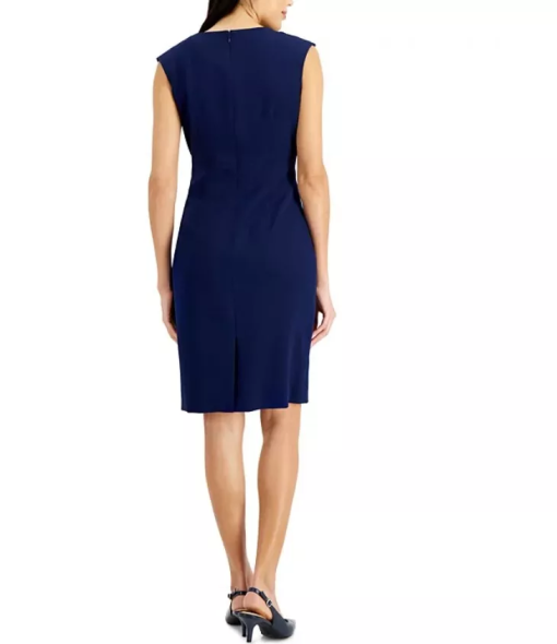 Kasper Petite Navy Sheath Dress - Work Dress - Size 8P - Image 2