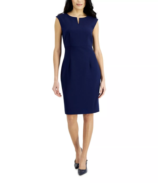 Kasper Petite Navy Sheath Dress - Work Dress - Size 8P