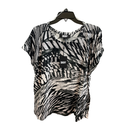 DKNY Black & White Zebra Print Top XL - Women's Blouse - Image 2