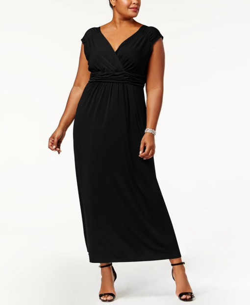 NY Collection Plus Black Maxi Dress Plus Size Formal Wear