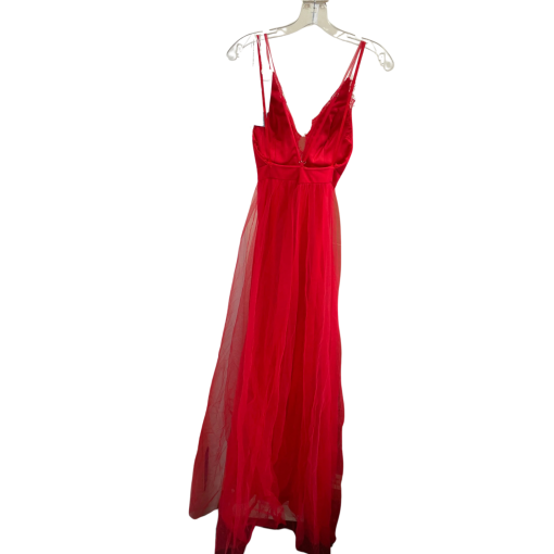 Promgirl Red Maxi Dress Size 0 - Prom Dresses - Image 2