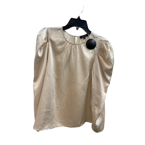 1.STATE Champagne Satin Blouse Small - Women's Tops