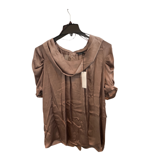 BCBGMAXAZRIA Brown Silk Blouse Size L - Women's Tops - Image 2