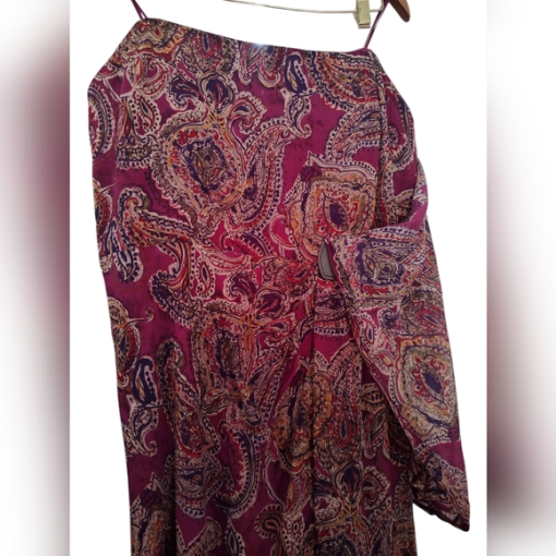 Lauren Ralph Lauren Paisley One Shoulder Maxi Dress, Size 10, Burgundy - Image 2