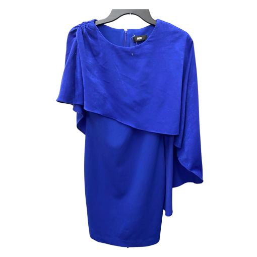 DKNY Blue Cape Dress - Cocktail Dress - No Size