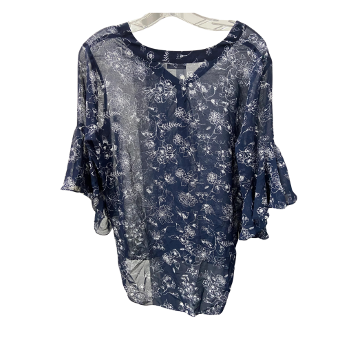 Vince Camuto Navy Floral Blouse - No Size - Women's Top - Image 2