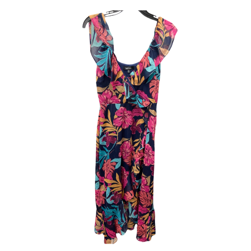 Kensie Floral Print Midi Dress Size 6 Navy Summer Dress