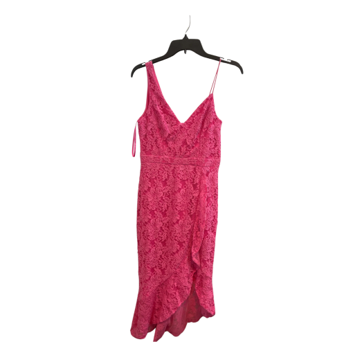 XSCAPE Pink Lace Midi Dress Size 6 - Cocktail Dress