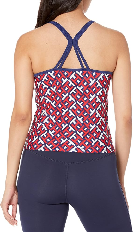 Tommy Hilfiger Pink Printed Tank Top - Small - Workout Top - Image 2