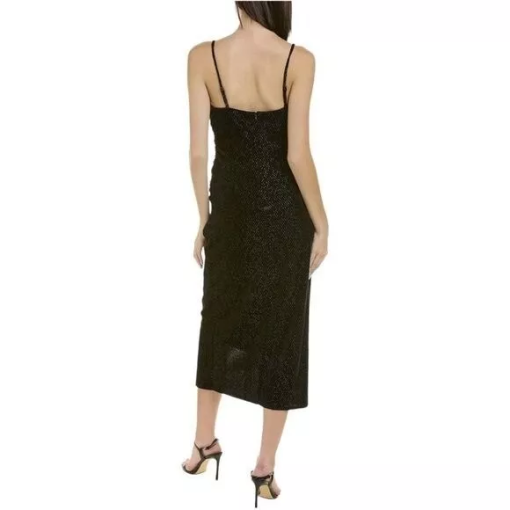 Laundry by Shelli Segal Black Velvet Midi Dress Size 16 - Party Dress - Image 2