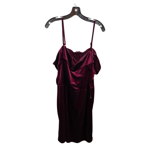 B.Darlin Burgundy Velvet Dress Plus Size 20W | Cocktail Dress