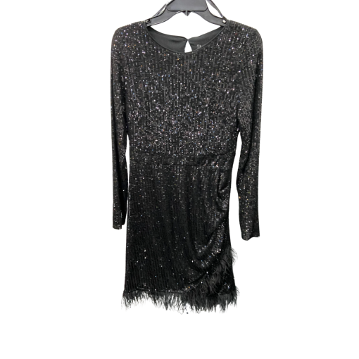 Nicole Miller Black Sequin Cocktail Dress Size 6