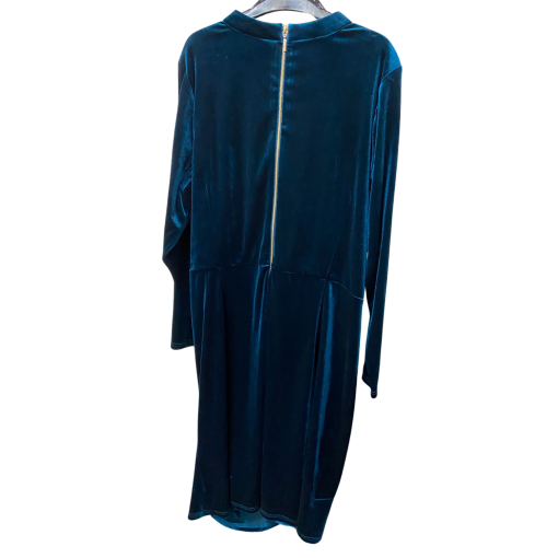 Tahari ASL Teal Velvet Dress Plus Size 18W | Cocktail Dress - Image 2