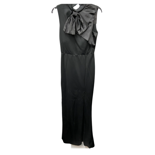 Miss ORD Black Bow Maxi Dress - Size L - Formal Gown