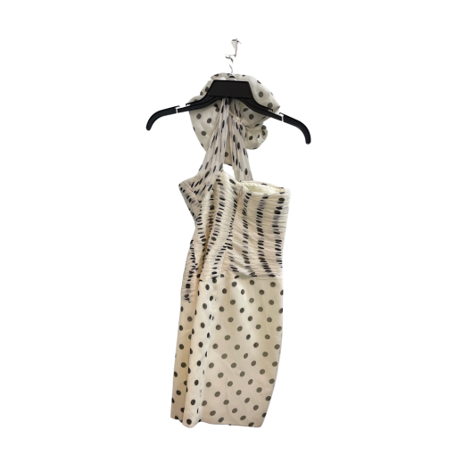 VICKYTIEL Polka Dot Dress Ivory Size 0 Cocktail Dress - Image 2