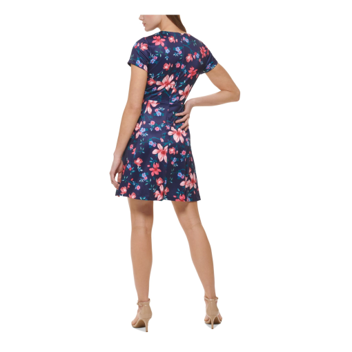 Vince Camuto Navy Floral Mini Dress Size 14 - Women's Dresses - Image 2