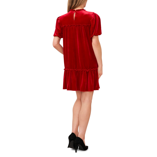 CeCe Red Velvet Mini Dress - Size M - Party Dress - Image 2