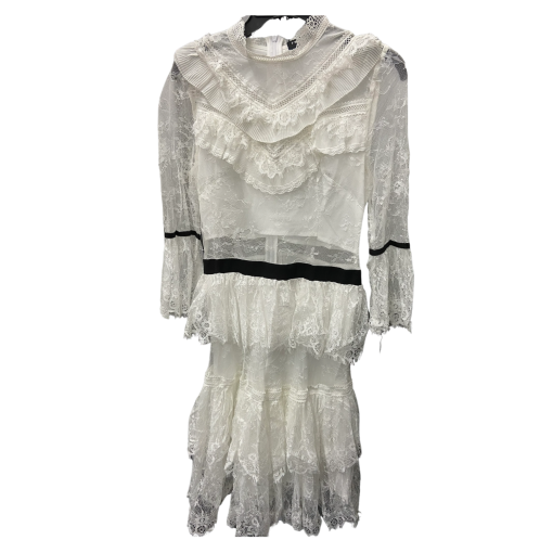 Fewa Moda White Lace Dress Size L - Party Dress