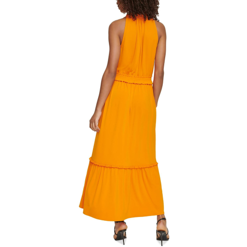 Karl Lagerfeld Orange Maxi Dress - Size L - Summer Dress - Image 2