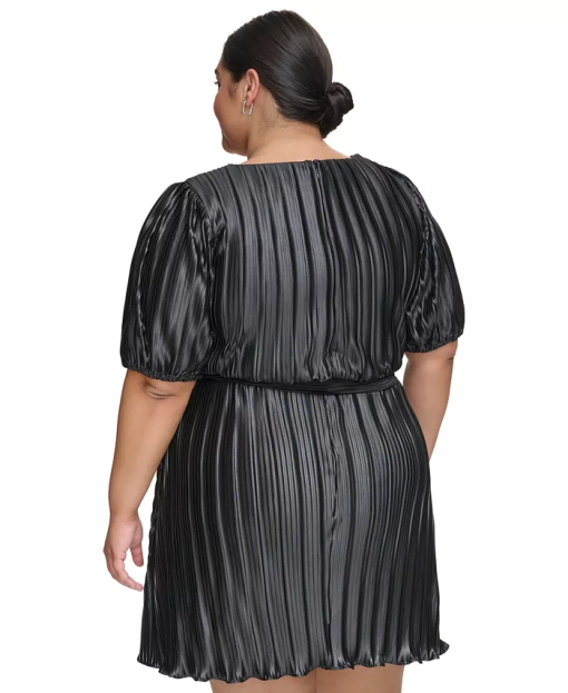 DKNY Black Pleated Wrap Dress - Plus Size 18W - Party Dress - Image 2