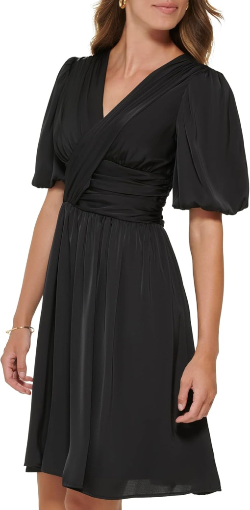 DKNY Black Fit & Flare Dress Size 10 - Women's Cocktail Dress - Image 3