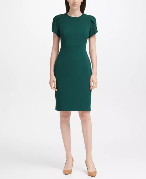 Calvin Klein Green Sheath Dress Size 4 - Women's Business Dress